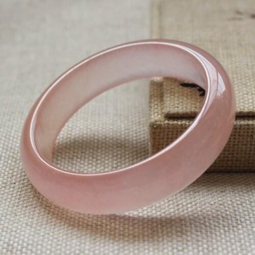 Genuine Natural Pink Jade Bangle Bracelet Charm Jewellery Fashion Accessories Hand-carved Lucky Amulet Gifts For Women Her Men