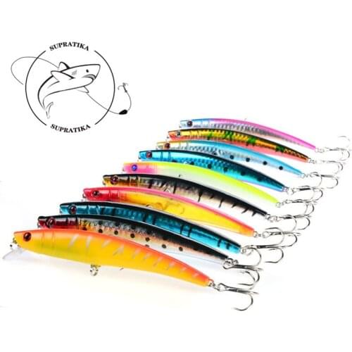 Diving Depth0.6-1.8M Anti-Corrosion Fishing Lure Hard Bait 115mm/12g Artificial Minnow High Quality Plastic Fishing Bait