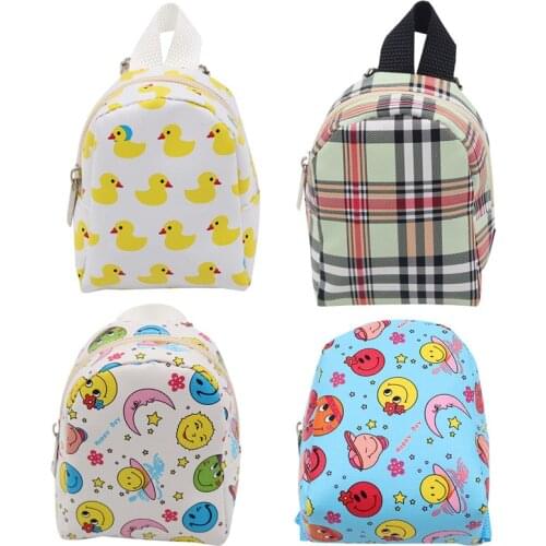 Doll Backpack Little Duck Smiley Face Cartoon Bags Doll Clothes for 18 Inch American&43cm Baby New Born Reborn Doll Accessories