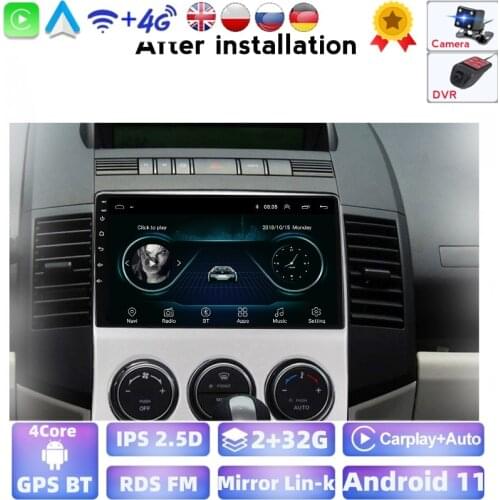 Quad core 2GB+32GB Android System For Mazda 5 2005-2010 Car Radio Multimedia Video Player Navigation GPS 2 din carplay WiFi SWC