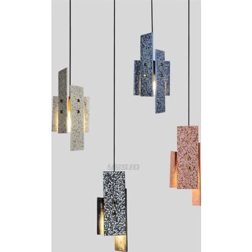 Nordic Cement Pendant Lights Water Mill Stone Art Deco Lamps Dining Room Kitchen Table Restaurant Hotel Hanging Lights Fixtures