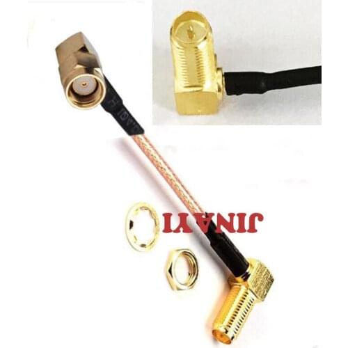 20pcs RG316 Extension Cable Right Angle RP SMA Female Jack to RP-SMA Male Right Angle Connector 5cm 10cm 15cm