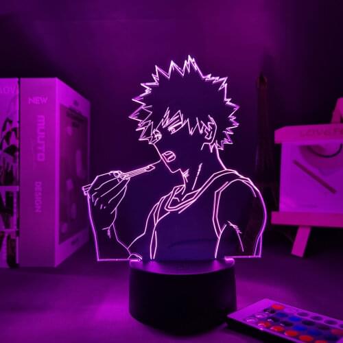 Bedroom Decoration Bakugo My Hero Academia Night Lamp 3D Lamp Led Light Fixture Holiday Lighting For Home Lamp Table