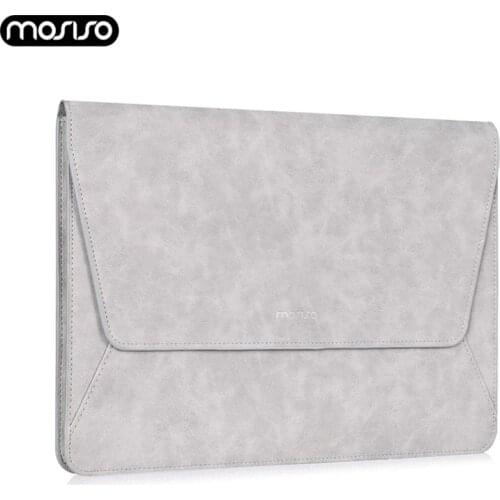 MOSISO Ultra Slim Laptop Sleeve Bag for MacBook Air 13 inch Water-resistant PU Leather Laptop Bag Case For New Mac Pro 13 Cover