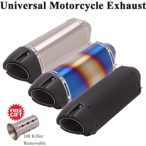 Universal 51mm Motorcycle Yoshimura Exhaust Pipe Escape For R15 MT-03 XMAX300 GSXR150 CB500X Modified Muffler DB Killer Reomova