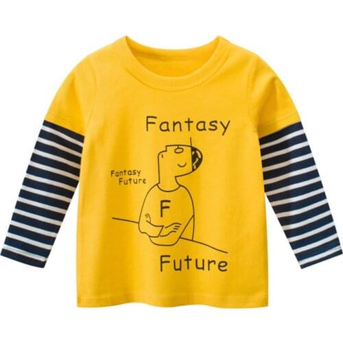 Spring and Autumn Long-sleeve Cotton Girl T-shirt Fashion Baby Girls Tops Cute Newborn Clothes 4 Colors Available 2-7T