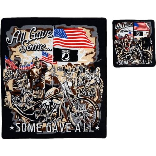 ALL GAVE SOME US ARMY Embroidered biker Patches Stickers IRON ON BACKING