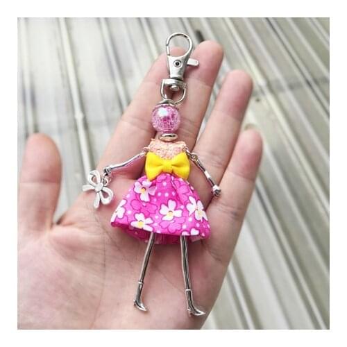 YLWHJJ 2019 brand new handmade cute bag doll keychain for women car pendant girl key chains key ring fashion statement Jewelry