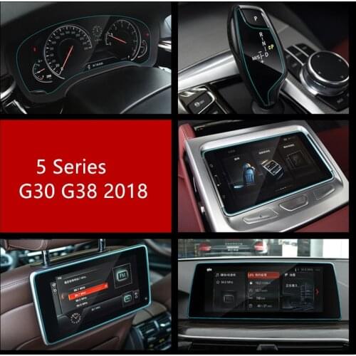 Car Center Conole PVC Dashboard Oil Protection Film For BMW 5 Series G30 G38 2018 GPS Navigation Screen Tempered Glass Film