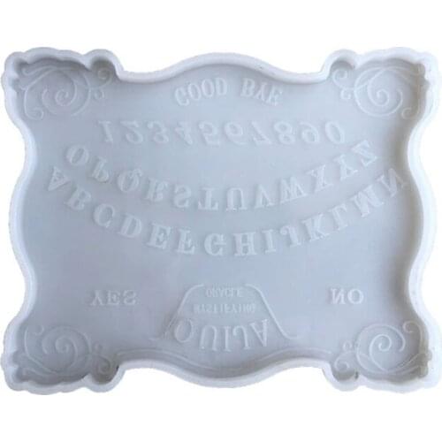 Mirror OUIJA Game Mat Resin Mold DIY Tray Serving Plate Ornaments Silicone Mould