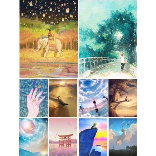 Scenic Beauty Landscape Diy 5D Diamond Painting Full Square and Round Embroidery Mosaic Wall Art Handmade Home Decoration