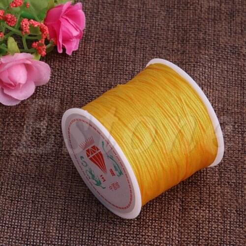 0.8mm Nylon Cord Thread Chinese Knot Macrame Rattail Bracelet Braided String 45M L4MB