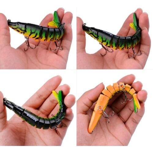 1pc 12cm 20g Pike bait Multi Jointed Fishing Lures Swimbait Hard Bait Fishing Tackle wobbler lure Crankbait Pesca