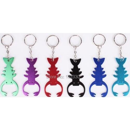 240pcs Creative Lobster Metal Bottle Opener With Keyring Keychain Promotional Gift Beer Beverage Bottle Opener