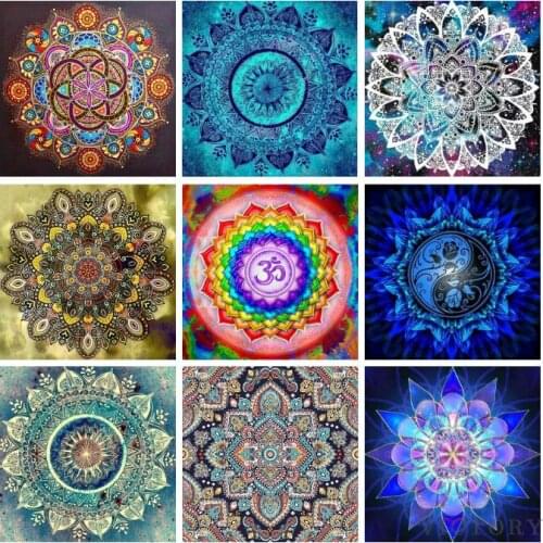 5D Diamond Painting "Mandala kaleidoscope" Craft DIY Full Rhinestones Drill Cross stitch Kits Square Round Diamond Embroidery