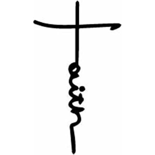 Car Sticker Faith Cross Symbol Religion Christian PVC Decal Art Car Decoration Sticker Waterproof Black/White, 16cm*9cm