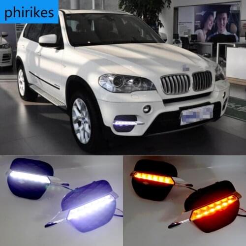 DRL LED Daytime Running Light Fog Head Lamp Cover Driving Light Left Right White For BMW X5 E70 2011 2012 2013