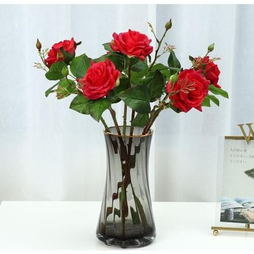 Artificial roses, home decoration bonsai simulation bouquets, fake flowers flores artificiales para decoracion fiesta