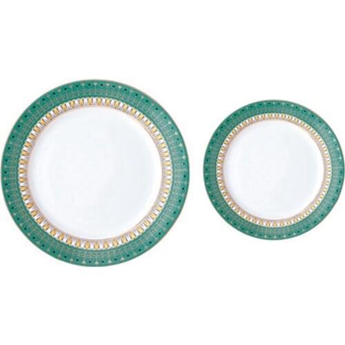 Ceramic Tableware Plate and Dish Set Phnom Penh Home Hotel Dinner Plate Decorative Porcelain Plate