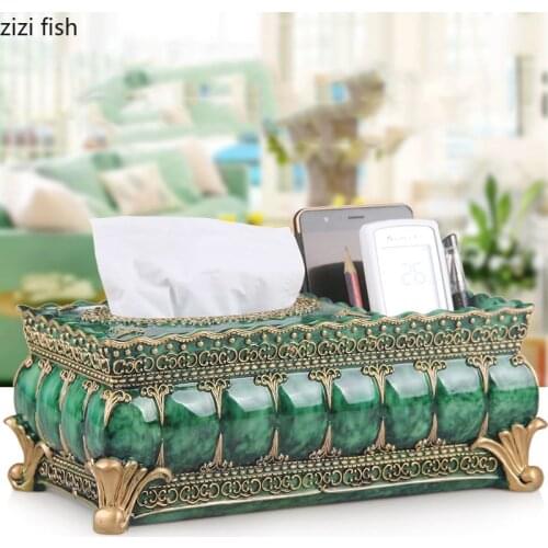 Tissue Box Resin Toilet Paper Box Roman Retro Style Napkin Holder Case Simple Stylish Tissue Paper Dispenser Home Car Organizer