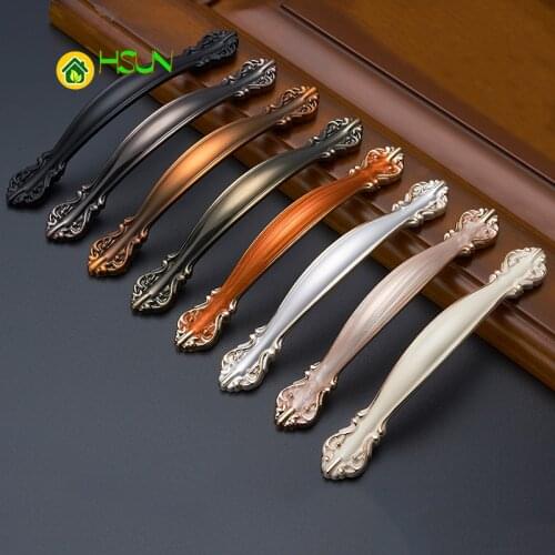 Kitchen Pull Door Handle Black Antique Bronze Coffee White Amber Metal Zinc Cupboard Cabinet Drawer Wardrobe Knob Hardware Sale