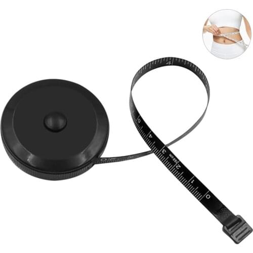1.5m 60inch Black Double Sided Measuring Tape Auto Retractable Tools ABS Flexible Sewing Mini Measuring Tape Measuring Tools