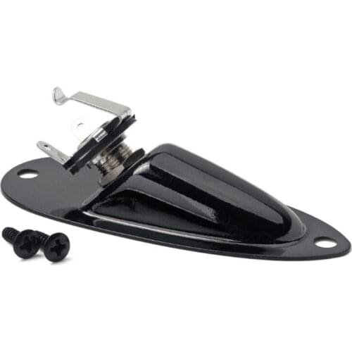 Boat Guitar Jack Plate Pickup 1/4 Output Input Jack Socket for Strat Electric Guitar Accessories