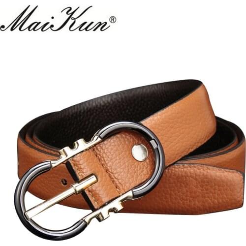 High Quality Genuine Leather Belts for Women Luxury Strap Male Belts for Men Pin Buckle Fancy Vintage Jeans Cowskin
