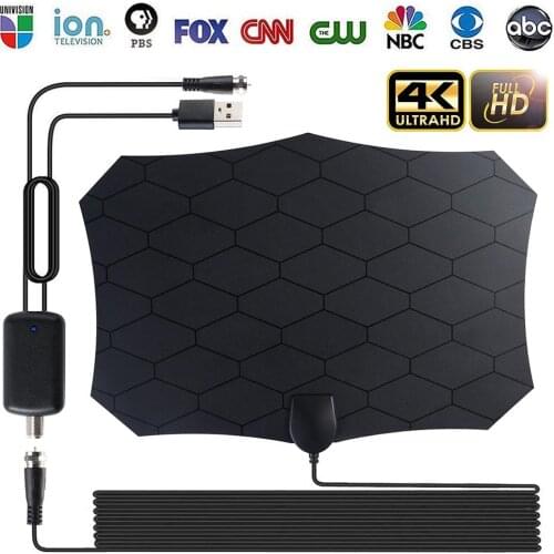 Mini HDTV Antenna Super Thin Indoor HD Digital TV Antenna DVB-T2 Free Full HD Channels 862MHzReceiving Range