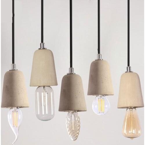 Nordic Minimalist Retro Pendant Light Concret Cement Gypsum Vintage Lamp Restaurant Dining Room Coffee Shop Hall Pendent Lamps
