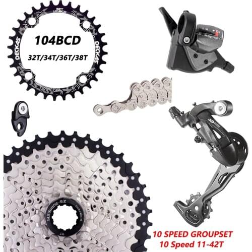 ZTTO MTB 10S HG Cassette 1*10 Speed Groupset shifter Rear Derailleur 11-42T Cassette K7 Sprocket 10s 10V chain for m610 m670x5x7