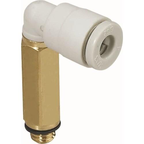 Free shipping Pneumatic fittings part Male threaded Brass End enlonged Elbow Connector for OD size 3mm PU hose/Nylon Hose