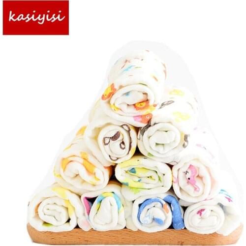 10Pc/lot The Baby Is Six Layers of Gauze Washing Towel Towel Printing Handkerchief Baby Newborn Cartoon Towel Slobber hTRQ1245