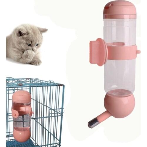Practical Pet Dog Drinking Bowl Pet Fountain Bottle Hanging On Pet Cage Waterer Hanging Drinking Feeder For Dog Cat Household