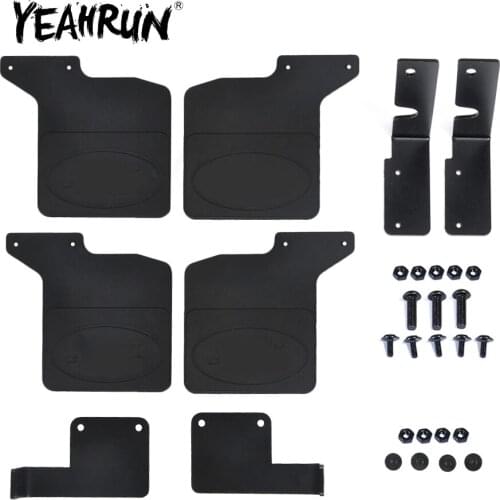 YEAHRUN Black Rubber Front/Rear Mud Flaps Mudguard for TRX-4 1/10 RC Crawler Car Upgrade Parts