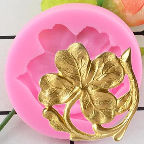 Clover Medallion Silicone Molds Fondant Cake Decorating Tools Cupcake Topper Silicone Mold Leaves Chocolate Gumpaste Candy Mould