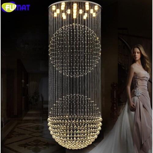FUMAT Modern Crystal Chandeliers Home Lighting Lustres Luxury Crystal Balls LED Chandelier Pendant Living Room Hall Indoor Lamp