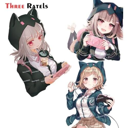 Three Ratels A125 Sweet Amine Girl Nanami Chiaki For Daanganronpa Vinyl Sticker On Car Window Wiper Toplap Decals