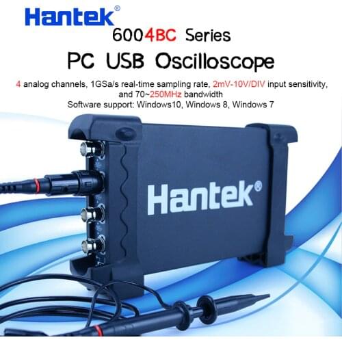 Hantek 6254BC PC USB Oscilloscope 4 CH 250MHz 1GSa/s waveform record and replay function