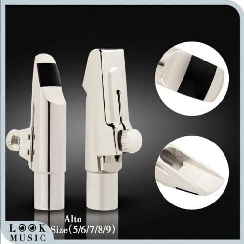 Advanced Alto Saxophone Mouthpiece Alto Sax Mouth Pieces Saxophone Player Size 5 6 7 8 9 Alto Sax Mouthpiece Silver Plated MTP