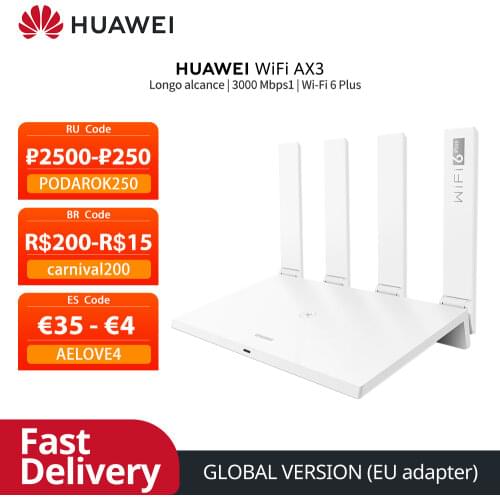 HUAWEI AX3 WiFi 6+ Wifi Router Gigabit 2.4G 5.0GHz Dual-Band 3000Mbps Repeater Amplifier Mesh WiFi with 4 High Gain Antennas