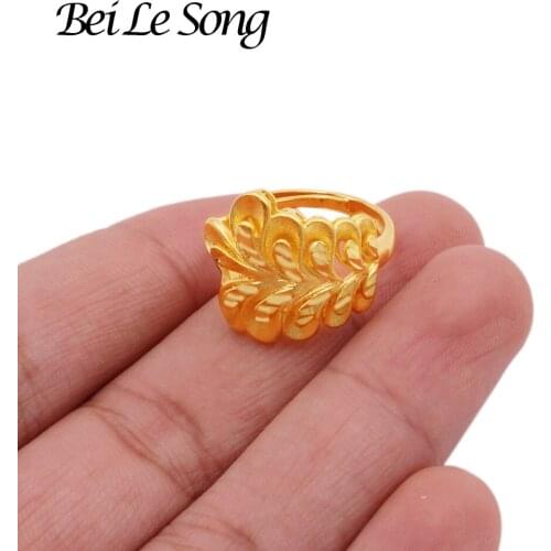 Womens jewellery Couple rings for women accessories Dubai gold color rings wedding resizable ring bridal gifts African Dubai