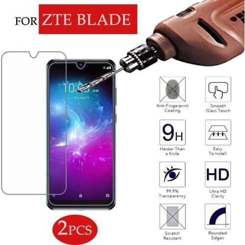 2PCS Tempering Glass For ZTE Libero S10 Protector Screen Glass For ZTE Blade 10 Prime Cover For ZTE Blade 20smart LCD Film Glass