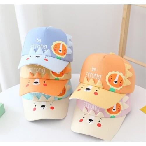 Summer Hat For Kids Girls Boys Baseball Cap Snapback Korean Fashion Cartoon Animal Children Hats Sun Protection Outdoor Caps