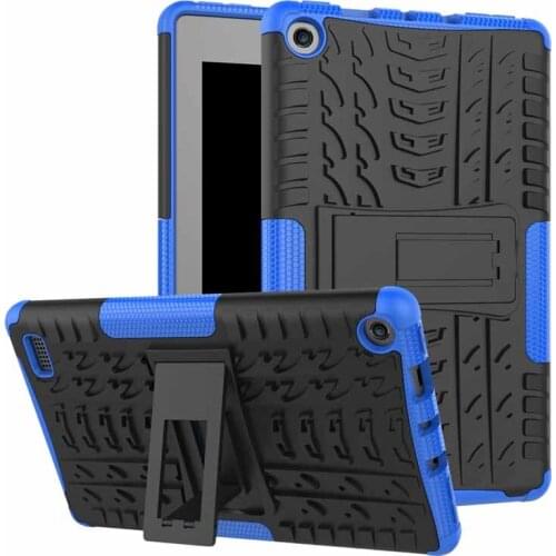 Case for Amazon Kindle Fire 7 2017 Stand Cover Shockproof Rubber Bumper Dual Layer Armor Cover