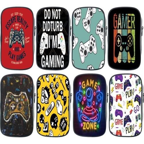 Gamer Controller Joypad Joystick Video Games Print Students Pencil Case Children Cartoon Anime Pencil Box Kids Pencil Holder