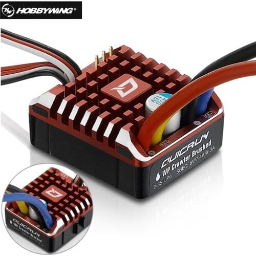 Hobbywing QuicRun 1:10 1/8 WP Crawler Brush Brushed 80A Electronic Speed Controller Waterproof ESC With Program card LED BEC ESC