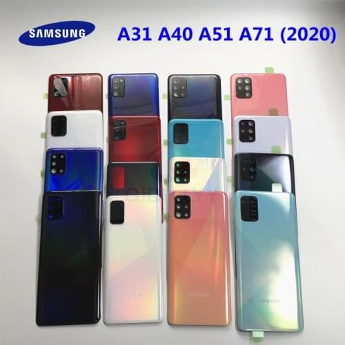 Battery Case Back Case Cover Door Housing For Samsung A31 A315 A51 A515 A71 A715 Camera Frame Lens Replacement Parts