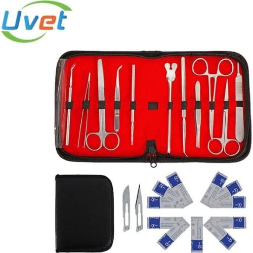 Uvet 22 piece dissection tools Kit stainless steel dissection scissors dissection needle Medical experimental equipment tools