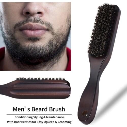 CestoMen 100% Soild Wood Boar Bristle Beard Shaving Brush Set Beard Care Styling Massage Brush Comb Mens Grooming Tools Kit